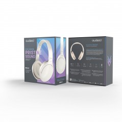 Støjreducerende hovedtelefoner - Audeeo Bluetooth-hovedtelefoner med aktiv støjreduktion ANC hvid/sort
