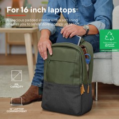Computer rygsæk - Trust Lisboa laptop-rygsæk til 15-16" bærbare computere, grøn