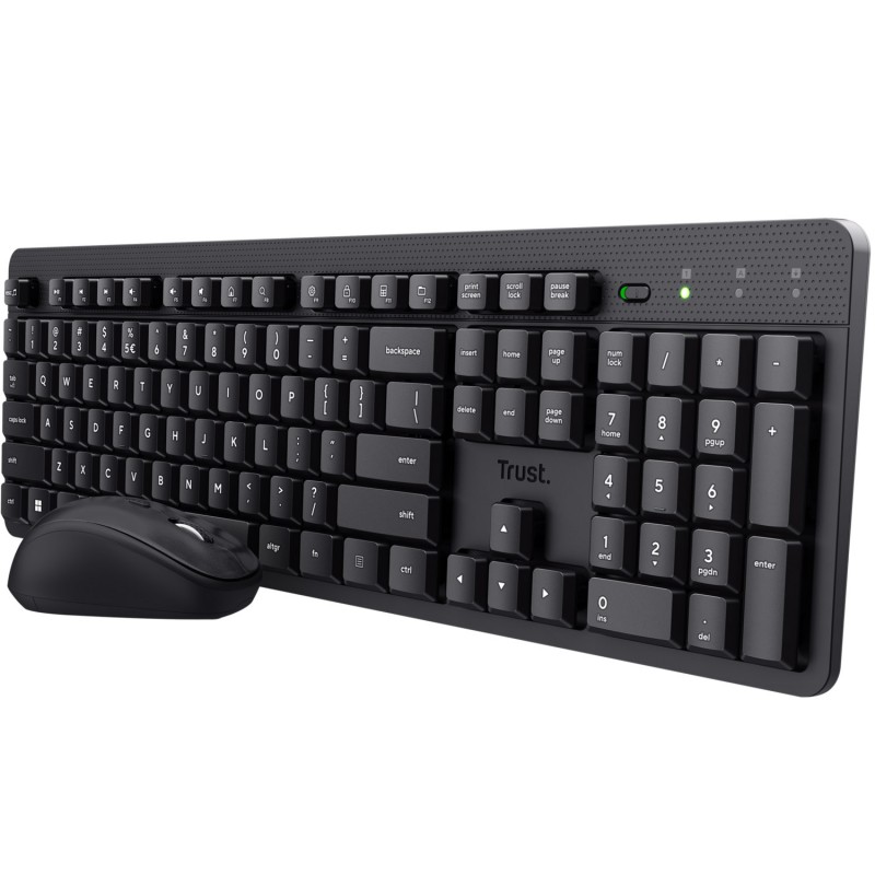 Tastatur & computermus - Trust ekstra stille sæt med trådløst tastatur og mus