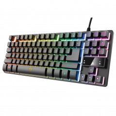 Trust GXT 833 Thado TKL kompakt gamingtastatur med belysning (sort)