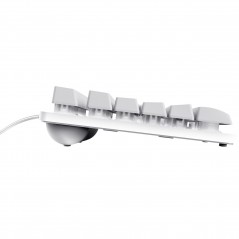 Baggrundsbelyst gamingtastatur - Trust GXT 833W Thado TKL kompakt gamingtastatur med belysning (hvid)