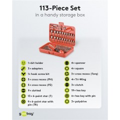 Værktøj - Fixpoint bit-sæt med 113 dele
