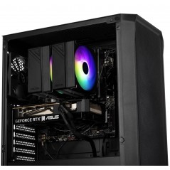 Billig gaming computer og stationær gaming computer - DUTZO Esport Blaze i5 16GB 1TB RTX 5060 Win11 stationær gamingcomputer