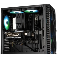 Billig gaming computer og stationær gaming computer - DUTZO Esport Fire Ryzen 5 16GB 1TB RTX 5060 Win11 stationær gamingcomputer