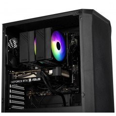 Billig gaming computer og stationær gaming computer - DUTZO Esport Wildfire Ryzen 5 16GB 1TB RTX 5050 Win11 stationær gamingcomputer