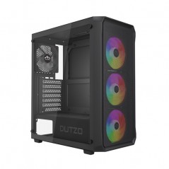 Dutzo C321 Midi Tower-kabinet med sidepanel i hærdet glas og ARGB