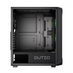 Komponenter - Dutzo C321 Midi Tower-kabinet med sidepanel i hærdet glas og ARGB