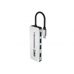 Greencell USB-hub USB-C til 4x USB 3.0 (USB-A)