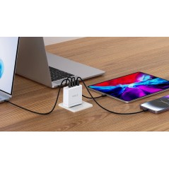 Vægladere til mobiltelefon - SiGN AC-adapter vægoplader 140 W med 3x USB-C og 1x USB til bl.a. MacBook