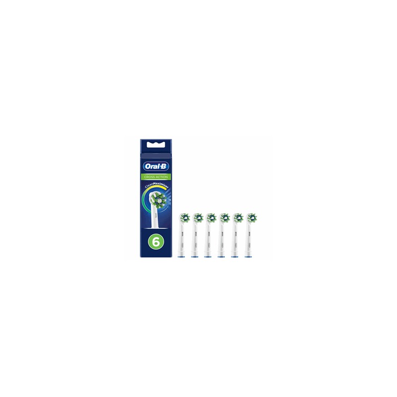 Eltandborste - Braun Oral-B CrossAction 6-pak børstehoveder til elektrisk tandbørste