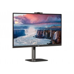 AOC Q27V5CW/BK 27" 2,5K ergonomisk IPS-skærm med webcam og USB-C PD65W