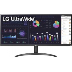 LG 34WQ500-B 34" ultrabrede 100 Hz 2560 x 1080 skærm med IPS-panel