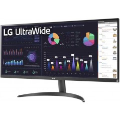 Computerskærm 25" eller større - LG 34WQ500-B 34" ultrabrede 100 Hz 2560 x 1080 skærm med IPS-panel