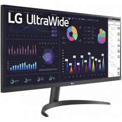 Computerskærm 25" eller større - LG 34WQ500-B 34" ultrabrede 100 Hz 2560 x 1080 skærm med IPS-panel
