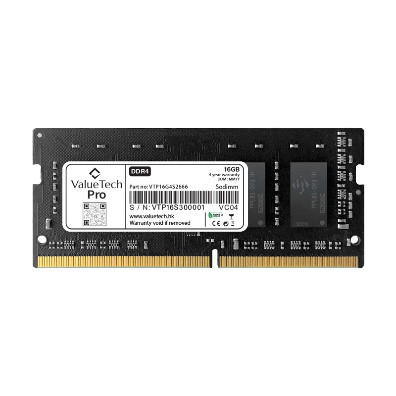 RAM - ValueTech Pro 16 GB RAM DDR4 SO-DIMM (2666 MHz) til bærbare computere