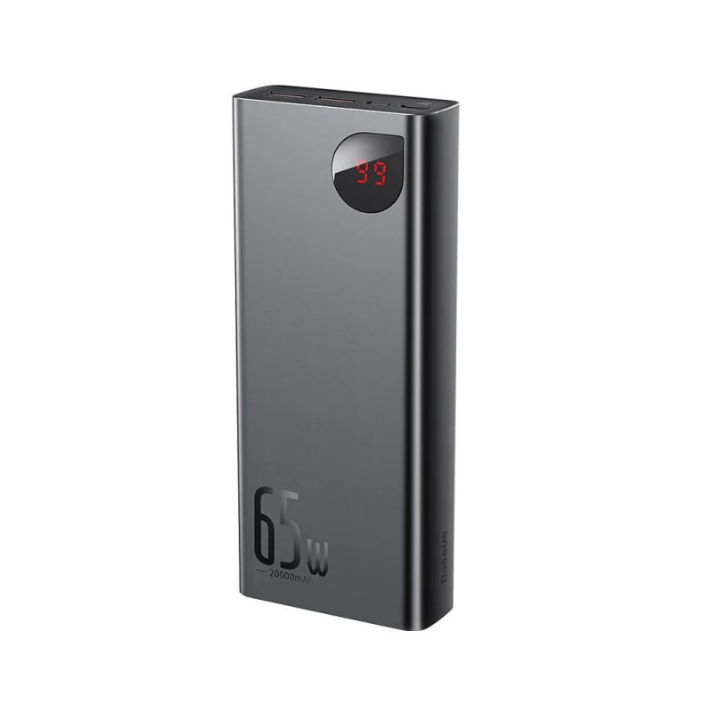 Portable batterier - Baseus powerbank 20.000 mAh 65 Watt, der kan oplade bærbare computere