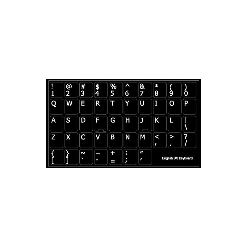 Øvrigt tilbehør - Klistermærker til at konvertere tastaturet til engelsk (US)