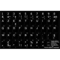 Klistermærker til at konvertere tastaturet til fransk