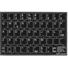 Klistermærker til at konvertere tastaturet til italiensk