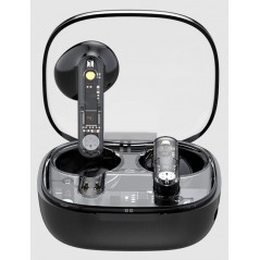 Bluetooth hovedtelefoner - Streetz T150 True Wireless in-ear headset sort/transparent