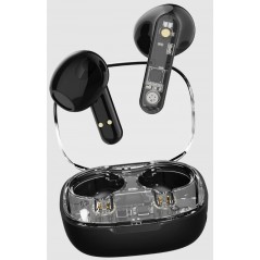 Bluetooth hovedtelefoner - Streetz T150 True Wireless in-ear headset sort/transparent