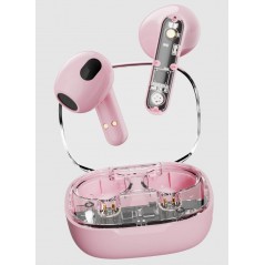 Bluetooth hovedtelefoner - Streetz T150 True Wireless in-ear headset pink/transparent