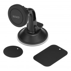 Mobilholdere - Deltaco magnetisk mobiltelefonholder med sugekop til bilen
