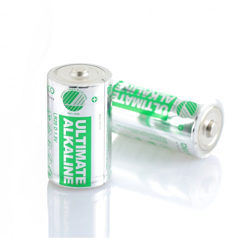 Batterier & batteri tester - Deltaco Ultimate Alkaline D-batterier LR20 10-pak