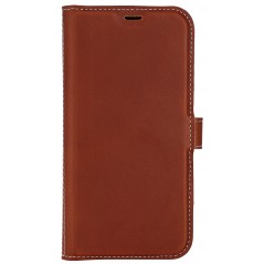 Essentials 2-i-1 tegnebogscover til iPhone 13/14/15 i ægte læder