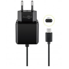 Universal 15 W USB-C-vægoplader med 1,5 m kabel, sort