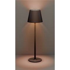 Udendørs belysning - Genopladelig varm hvid bordlampe til indendørs og udendørs brug, dæmpbar (sort/hvid)