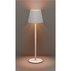 Udendørs belysning - Genopladelig varm hvid bordlampe til indendørs og udendørs brug, dæmpbar (sort/hvid)