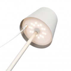 Udendørs belysning - Genopladelig varm hvid bordlampe til indendørs og udendørs brug, dæmpbar (sort/hvid)