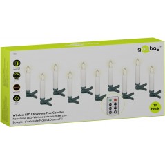 Julepynt og juleudsmykning - Goobay trådløs juletræsbelysning med 10 LED-lys inklusive batterier