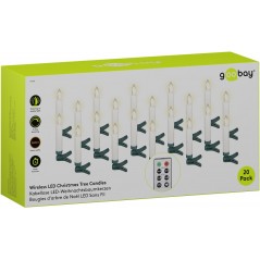 Julepynt og juleudsmykning - Goobay trådløs juletræsbelysning med 20 LED-lys