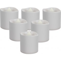 LED-ljus - Sæt med 6 genopladelige LED-fyrfadslys med realistisk flamme