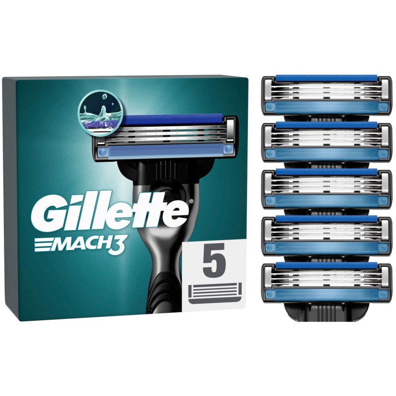 Personlig pleje - Gillette barberblade Mach3, 5 stk