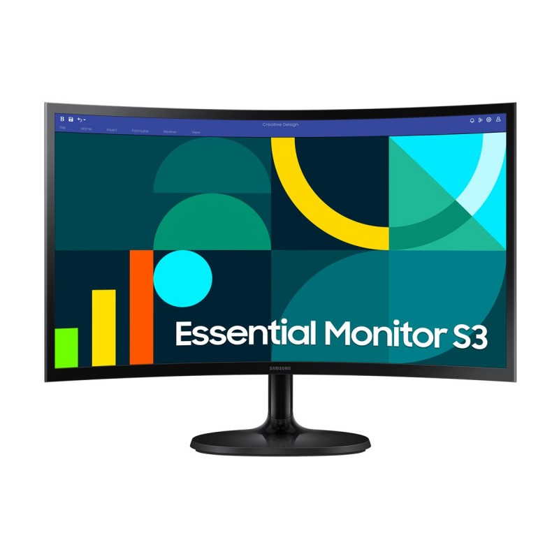Computerskærm 15" til 24" - Samsung S24D360GAU buet 24" Full HD 100 Hz LED-skærm med VA-panel