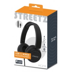 On-ear - Streetz hovedtelefoner med USB-C-stik, HC210