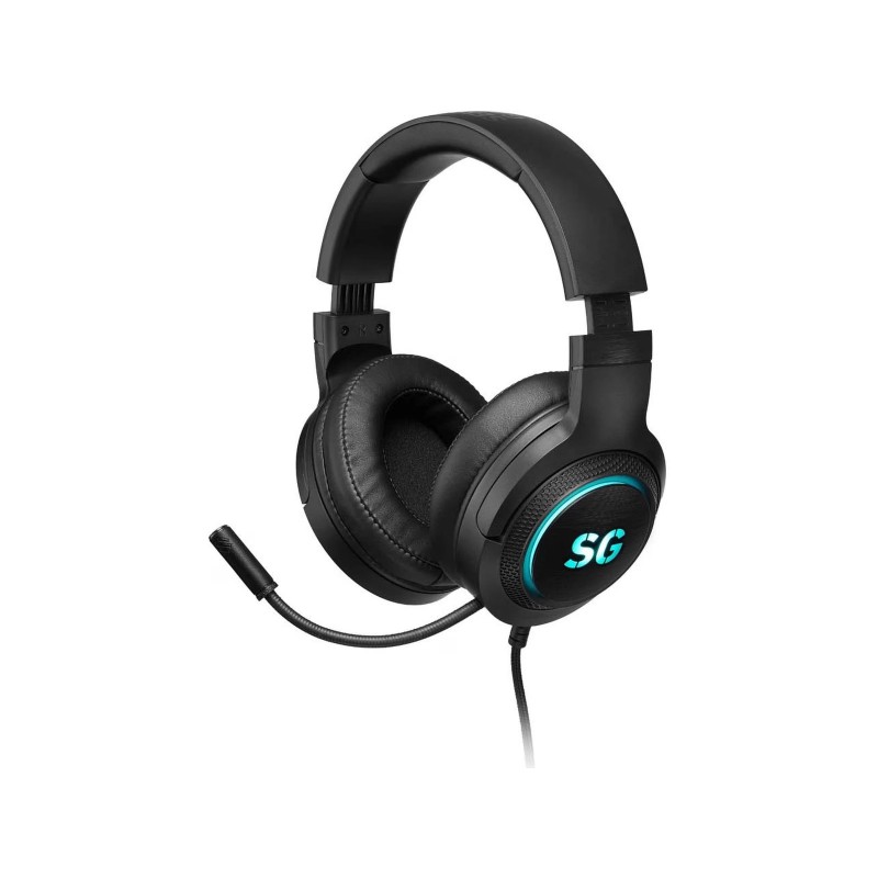 USB-gamingheadset til PC - Mission SG gaming-headset med USB-tilslutning og RGB-belysning