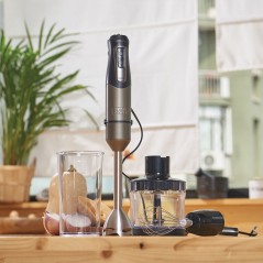 Blender og mixer - Black+Decker kraftig 1200 W stavblender med tilbehørssæt (ikke batteridrevet)