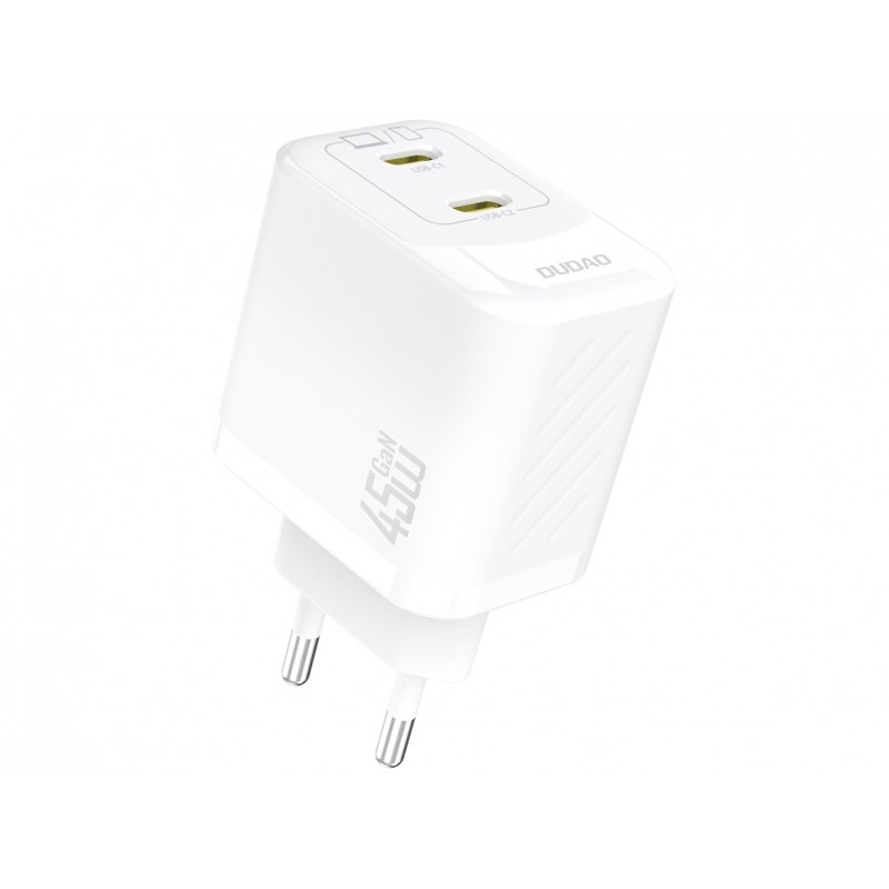 Vægladere til mobiltelefon - Dudao 45 Watt AC-adapter vægoplader med 2x USB-C