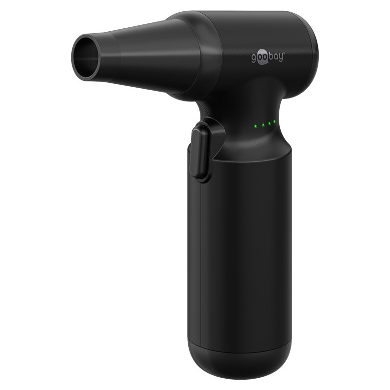 Trykluft til rengøring - Goobay batteridrevet håndholdt støvblæser 100W med 8 dyser