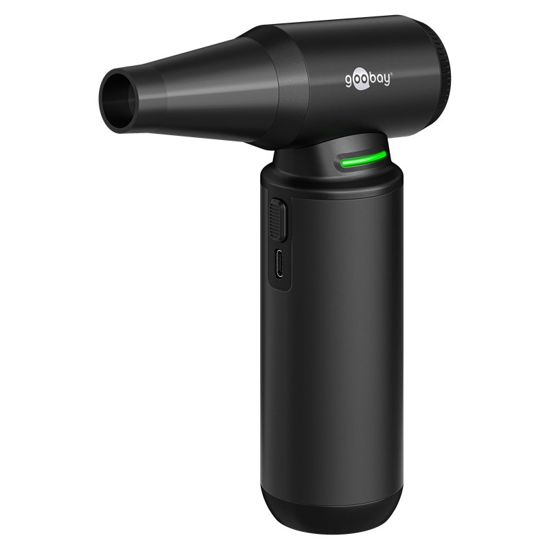 Trykluft til rengøring - Goobay batteridrevet håndholdt støvblæser 180 W med 8 dyser