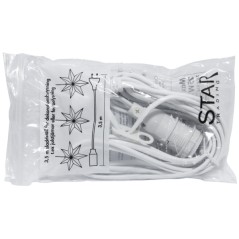 Julepynt og juleudsmykning - Lampestik E14 med 3,5 meter ledning til adventsstjerne