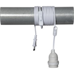Lampestik E27 med knap og 3.5 meter ledning til adventsstjerne