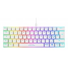 Baggrundsbelyst gamingtastatur - Deltaco GAM-075-W superkompakt 60 % gamingtastatur med RGB-belysning (demo)