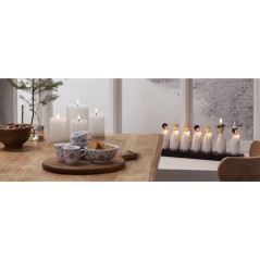 Julepynt og juleudsmykning - Adventlysestage med Lucia-optog i træ