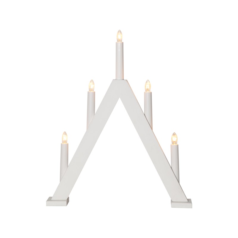 Julepynt og juleudsmykning - Adventslysestage 41 cm med 5 lamper