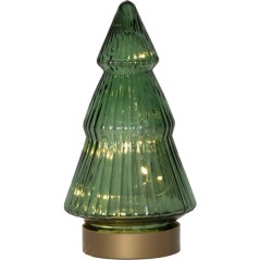 Glasjuletræ 20 cm med belysning julepynt